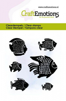 Craft Emotions Clear Stamps - Tropische Fische